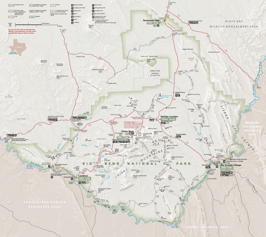 Maps - Big Bend National Park (U.s. National Park Service) - Big Bend National Park Map Texas