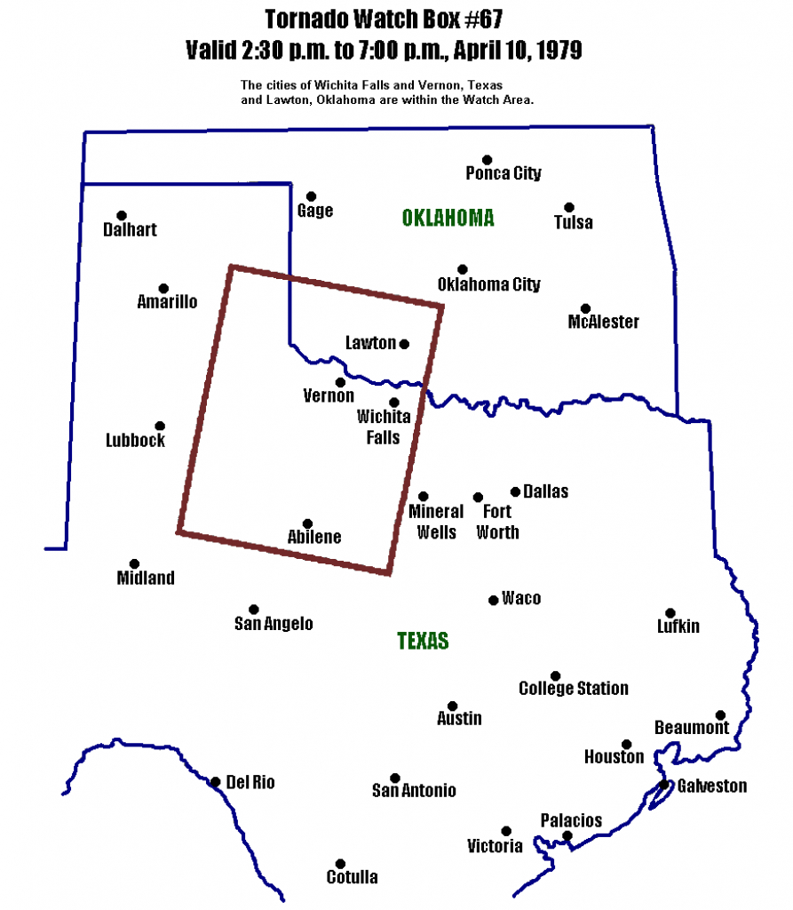 Maps, Figures And Diagrams Of The Red River Tornado Outbreak Of 10 - Map Of North Texas And Oklahoma
