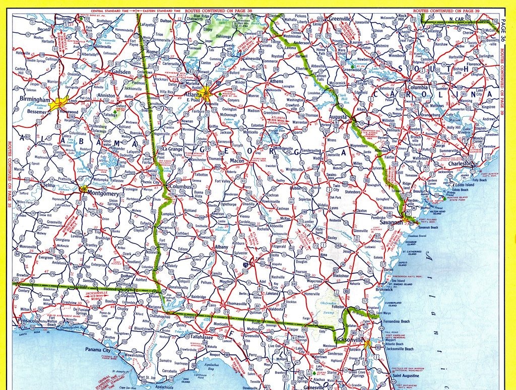Maps. Georgia Road Map - Diamant-Ltd - Road Map Of Georgia And Florida
