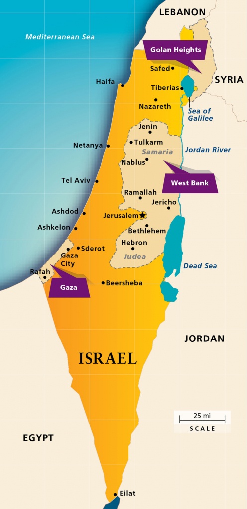 Maps: Israel Today | Aipac - Printable Map Of Israel Today
