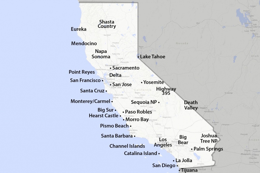 Maps Of California - Created For Visitors And Travelers - California Vacation Planning Map