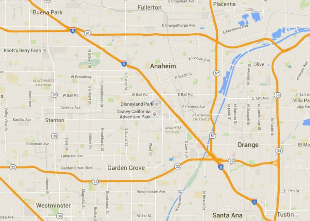Maps Of Disneyland Resort In Anaheim, California - Anaheim California Google Maps