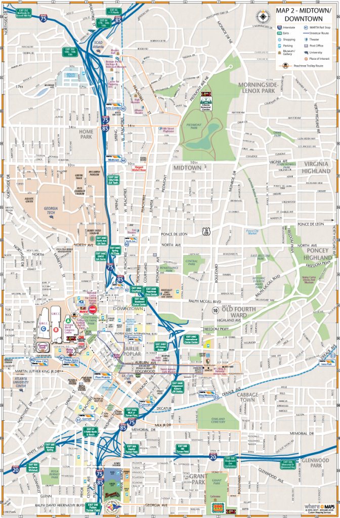 Map Of Downtown Atlanta Ga 
