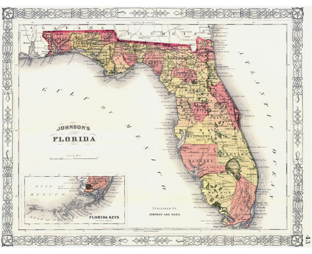 Maps Of Florida | Collection Of Maps Of Florida State | Usa | Maps - Old Florida Road Maps