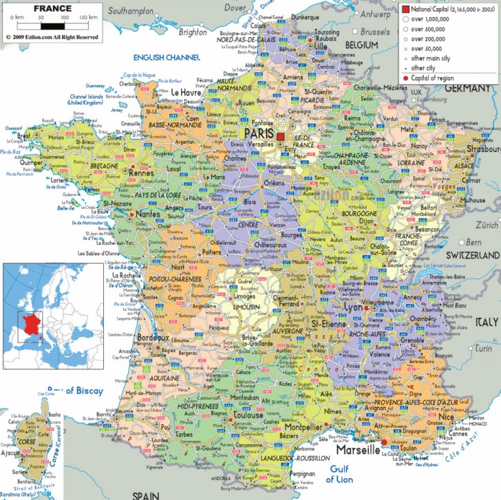 Printable Map Of France Regions