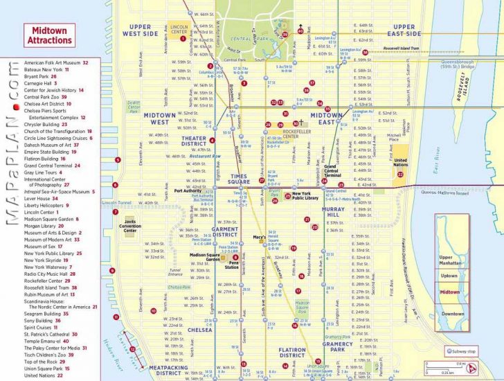 Manhattan Sightseeing Map Printable