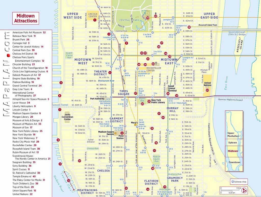 Maps Of New York Top Tourist Attractions - Free, Printable - New York Downtown Map Printable