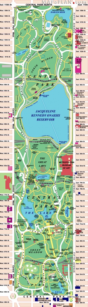 Maps Of New York Top Tourist Attractions - Free, Printable - Printable Map Of Central Park Nyc