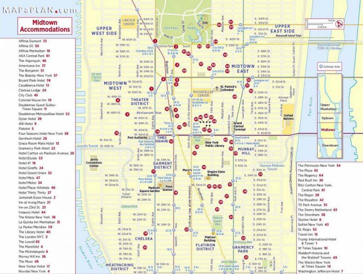 Printable Map Of Manhattan Ny