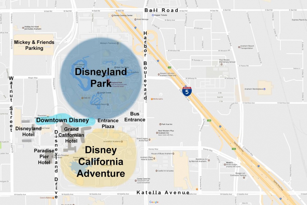 Maps Of The Disneyland Resort - Map Of Hotels Around Disneyland California