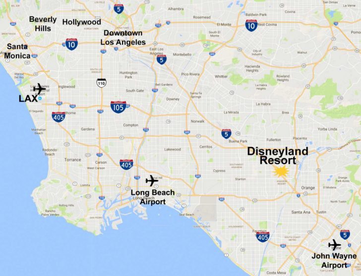 Southern California Theme Parks Map
