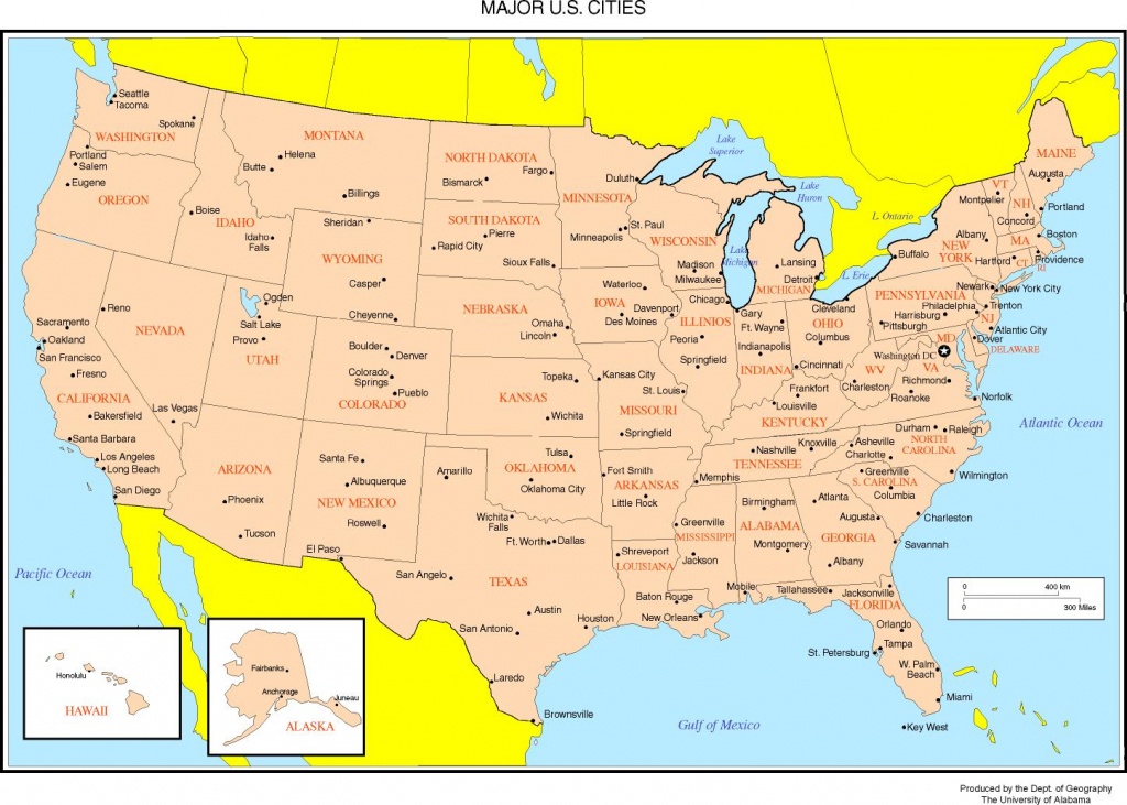 Maps Of The United States - Printable Map Of Usa With Cities And States