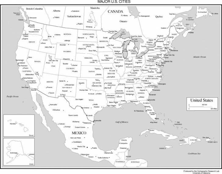 Printable Us Map With Cities
