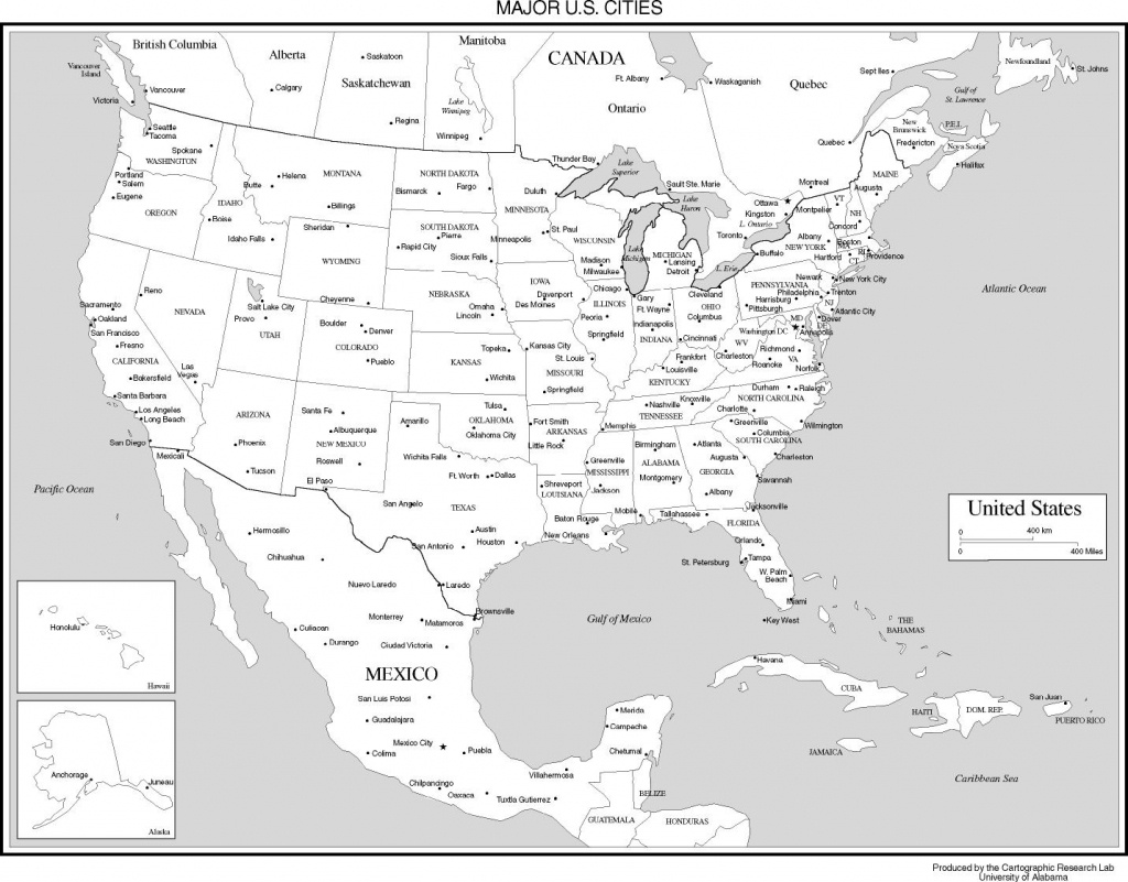 Maps Of The United States - Us Map With Scale Printable
