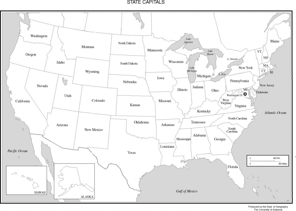 Maps Of The United States - Us Map With Scale Printable