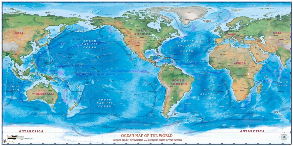 Maps Of The World Oceans - Maplewebandpc - World Ocean Map Printable