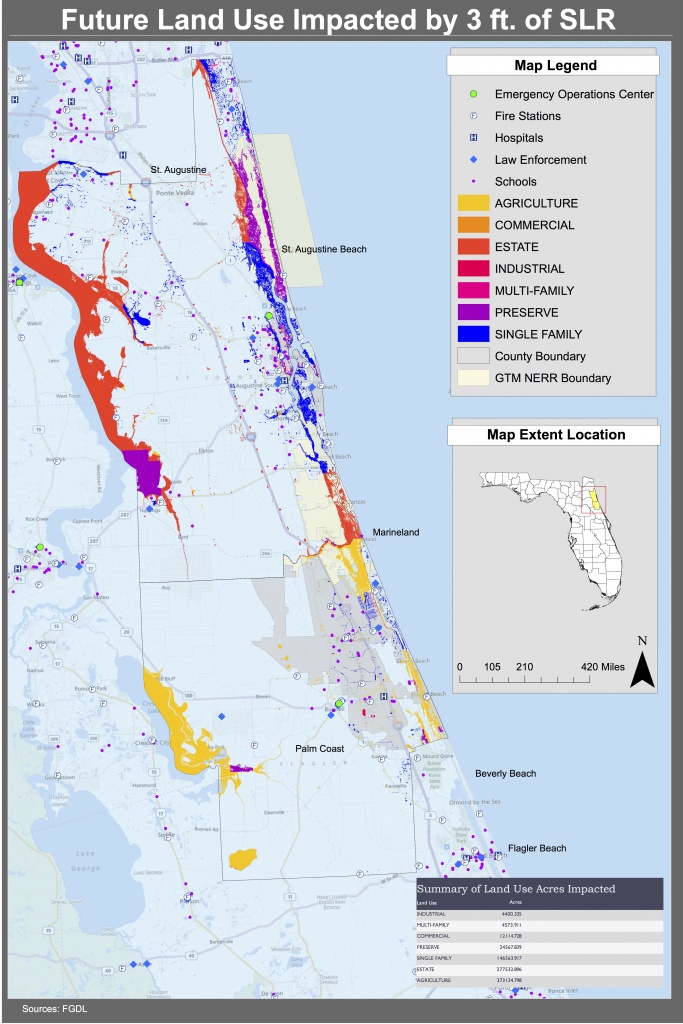 Maps | Planning For Sea Level Rise In The Matanzas Basin - Florida Elevation Map Above Sea Level