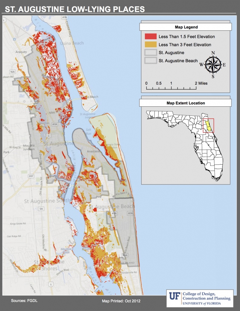 Maps | Planning For Sea Level Rise In The Matanzas Basin - St Johns Florida Map