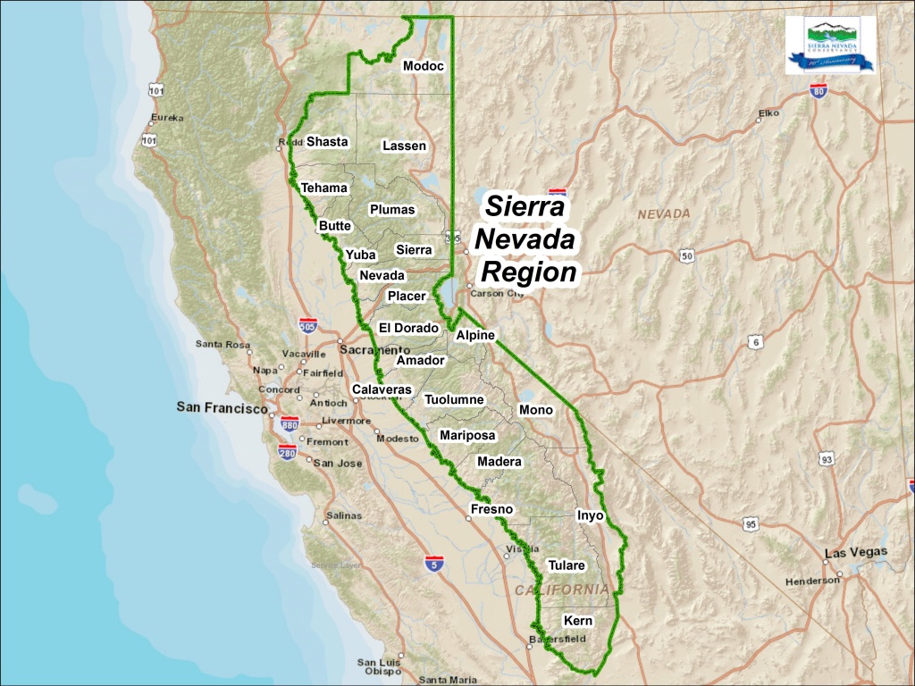 Maps | Sierranevada - Map Eastern Sierras California