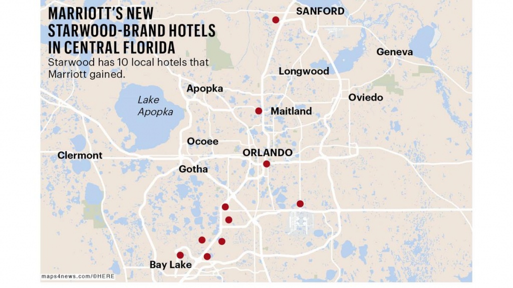 Marriott/starwood Deal May Result In More Hotels In Orlando - Starwood Hotels Florida Map