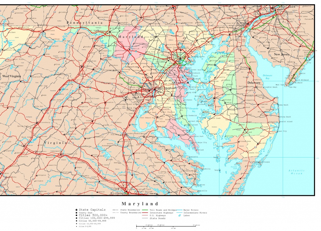 Maryland Political Map - Printable Map Of Maryland