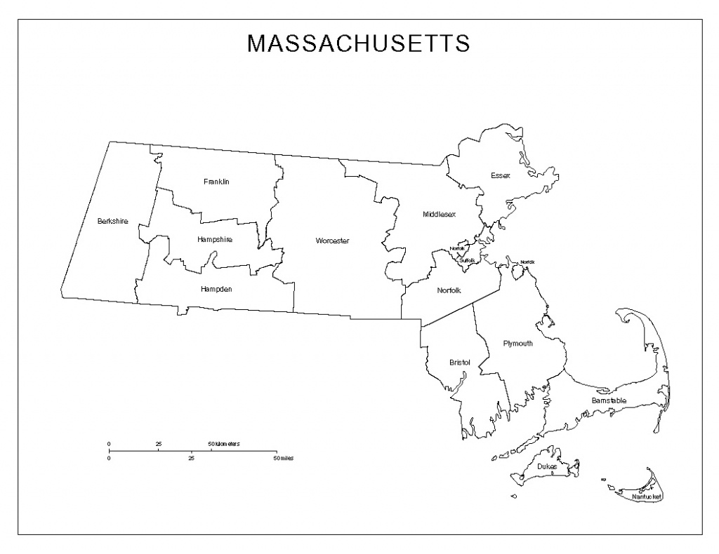 Massachusetts Labeled Map - Printable Map Of New England
