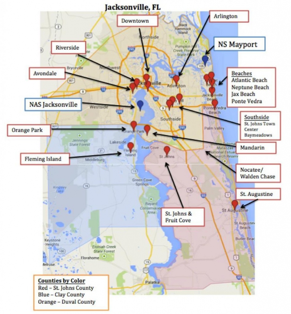 Mayport Fl Map - Map Of Mayport Fl (Florida - Usa) - Fleming Island Florida Map