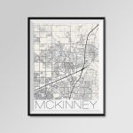 Mckinney Texas Map Mckinney City Map Print Mckinney Map | Etsy   Street Map Of Mckinney Texas