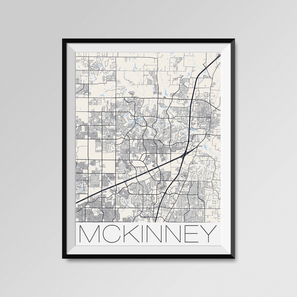 Mckinney Texas Map Mckinney City Map Print Mckinney Map | Etsy - Street Map Of Mckinney Texas