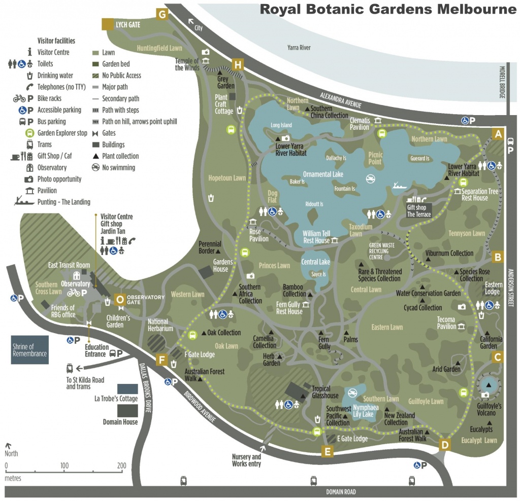 Melbourne Royal Botanic Gardens Map - Florida Botanical Gardens Map
