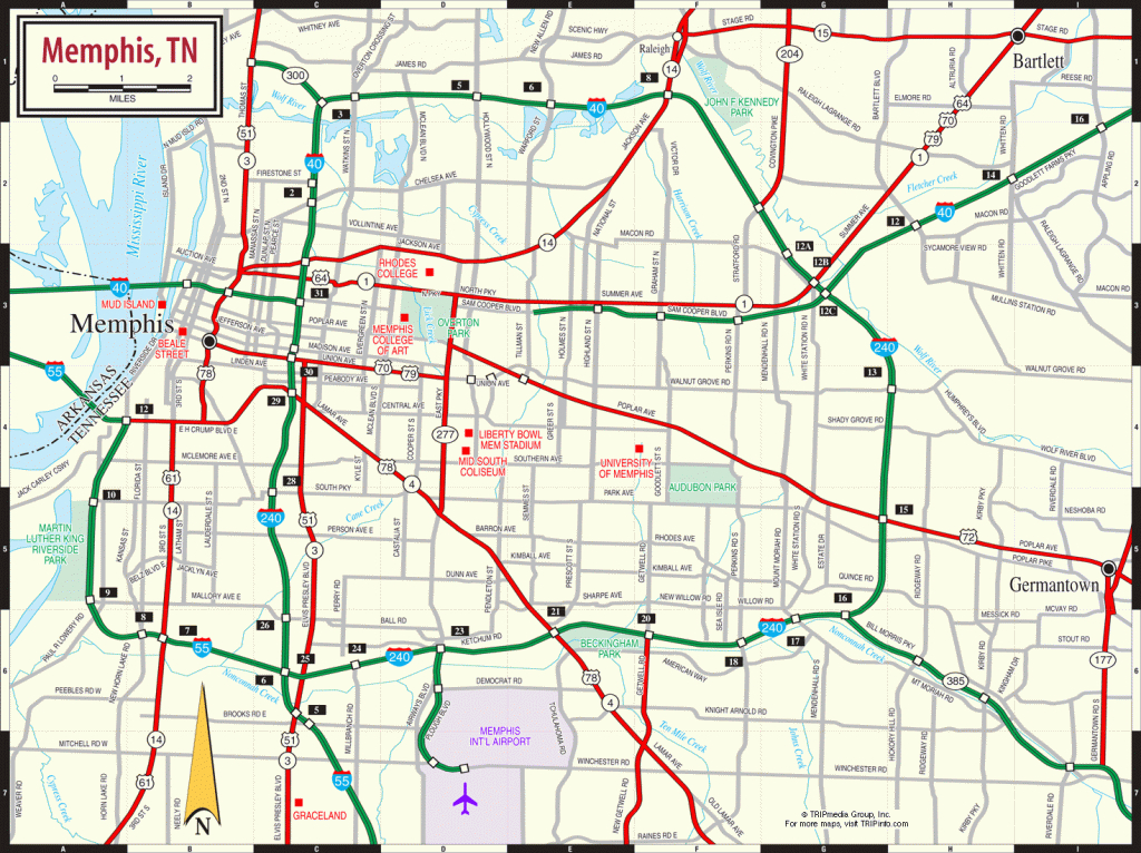 Memphis Tn Map - Memphis City Map Printable