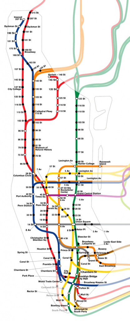Metro Map Manhattan | Woestenhoeve - Manhattan Subway Map Printable