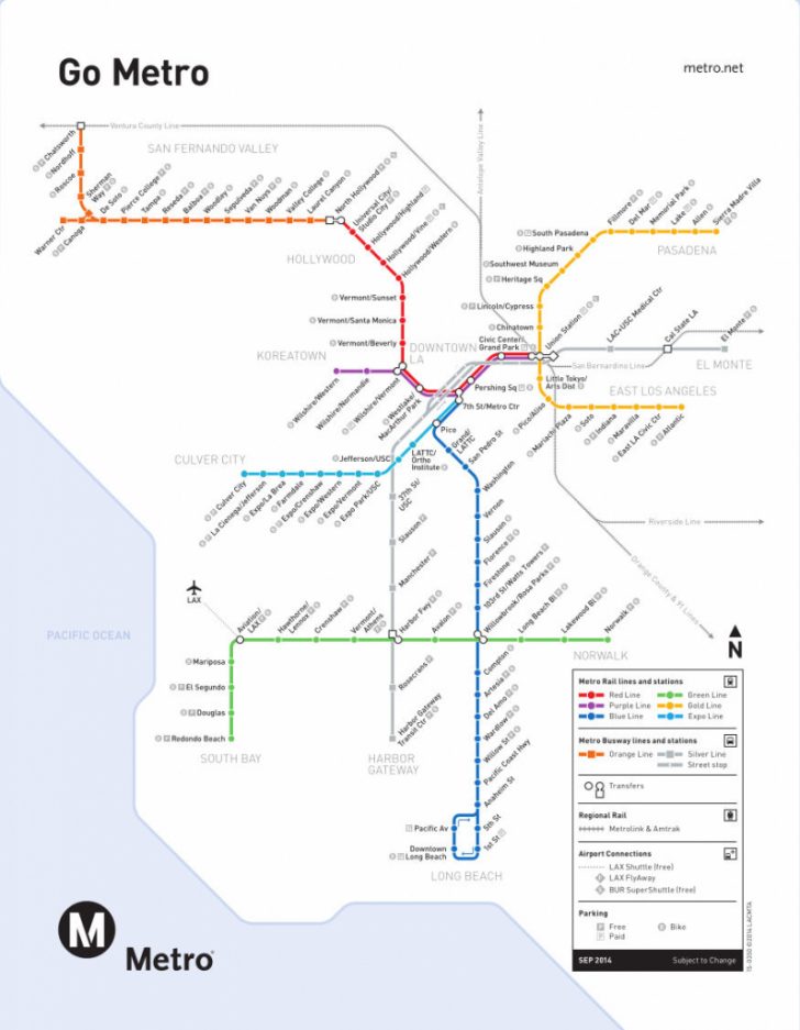 California Metro Rail Map