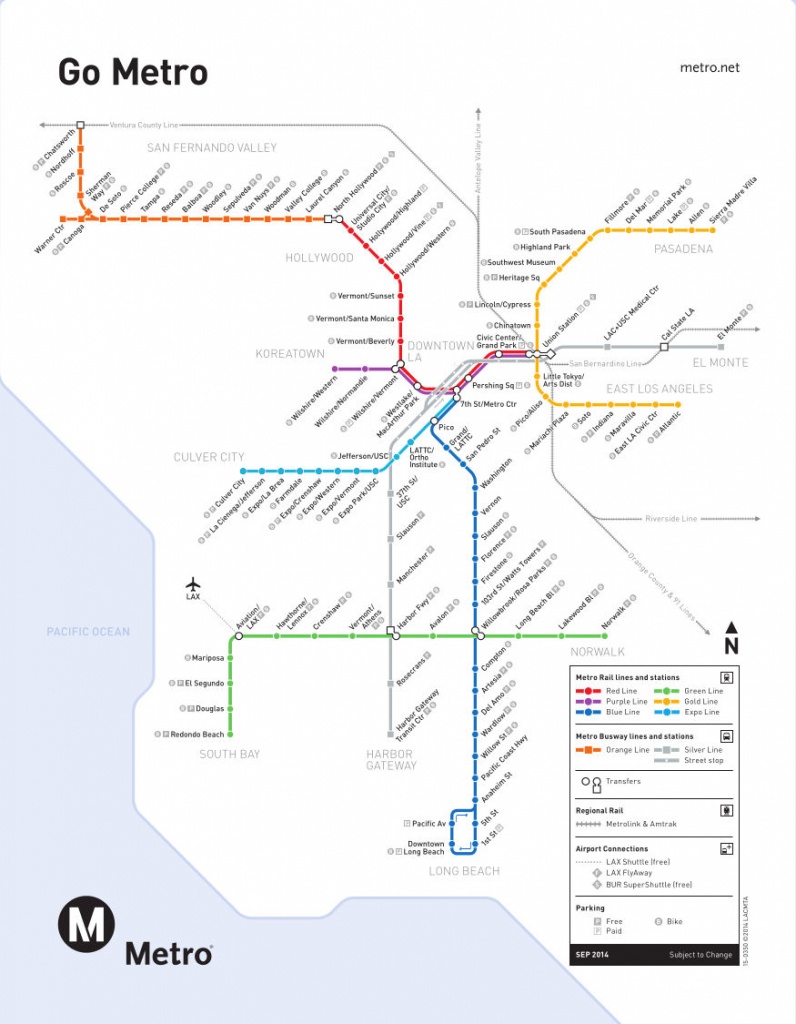 Metro Rail :plan Du Métro De Los Angeles, États-Unis - California Metro Map