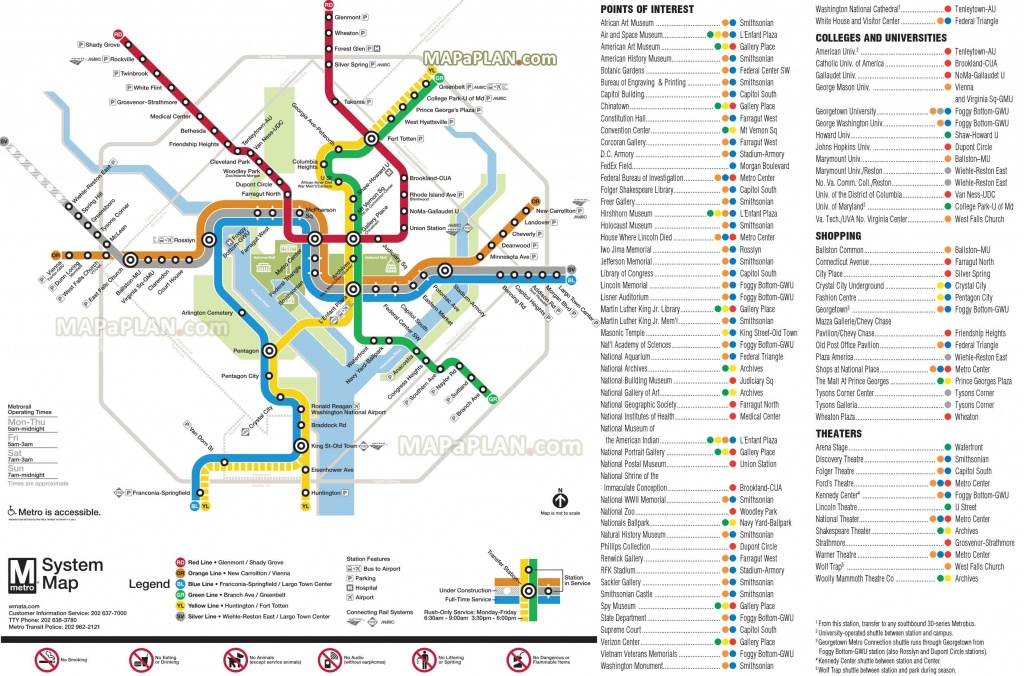 Metrorail Metro Lines Transit Subway Underground Tube Diagram Washington Dc Subway Map Printable 