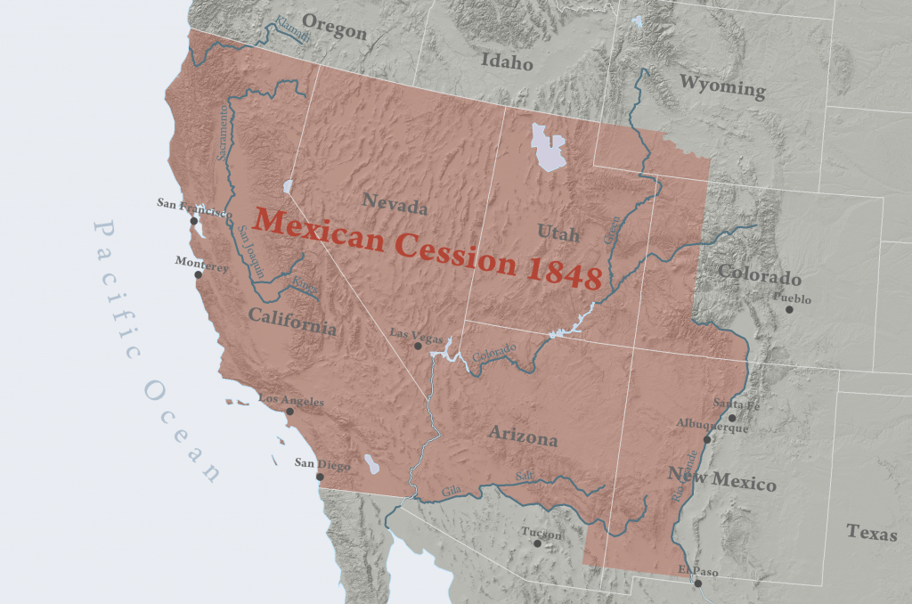 Mexican Cession - Wikipedia - Winston California Map