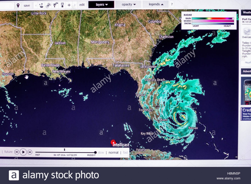 Miami Florida Beach Computer Monitor Intellicast Weather Radar - South Florida Radar Map