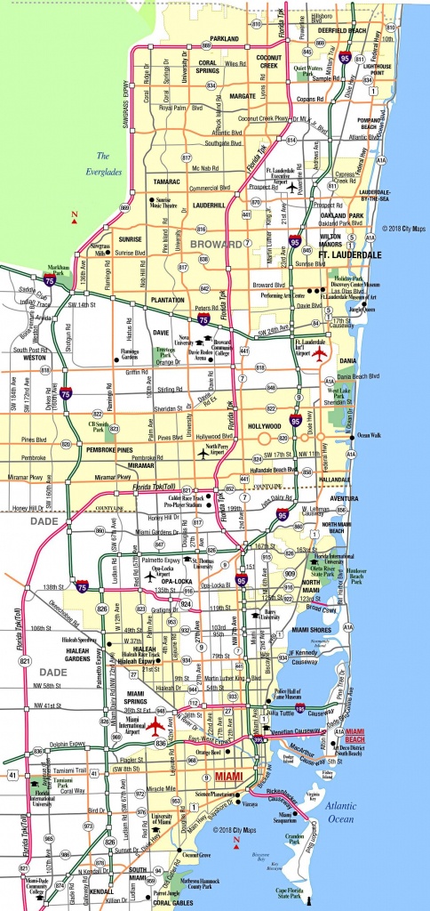 miami metropolitan area highways aaccessmaps street map of miami florida