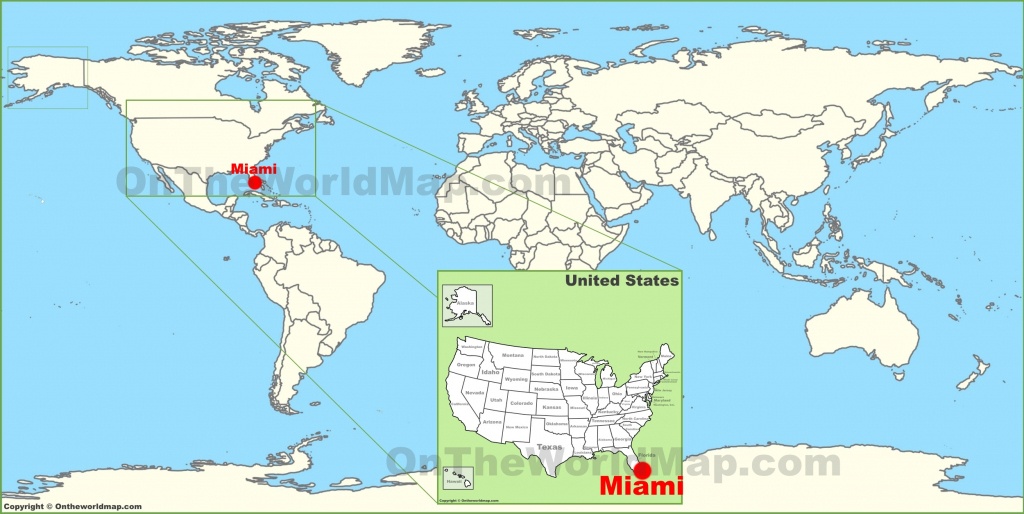 Miami On The World Map - Miami Florida Map