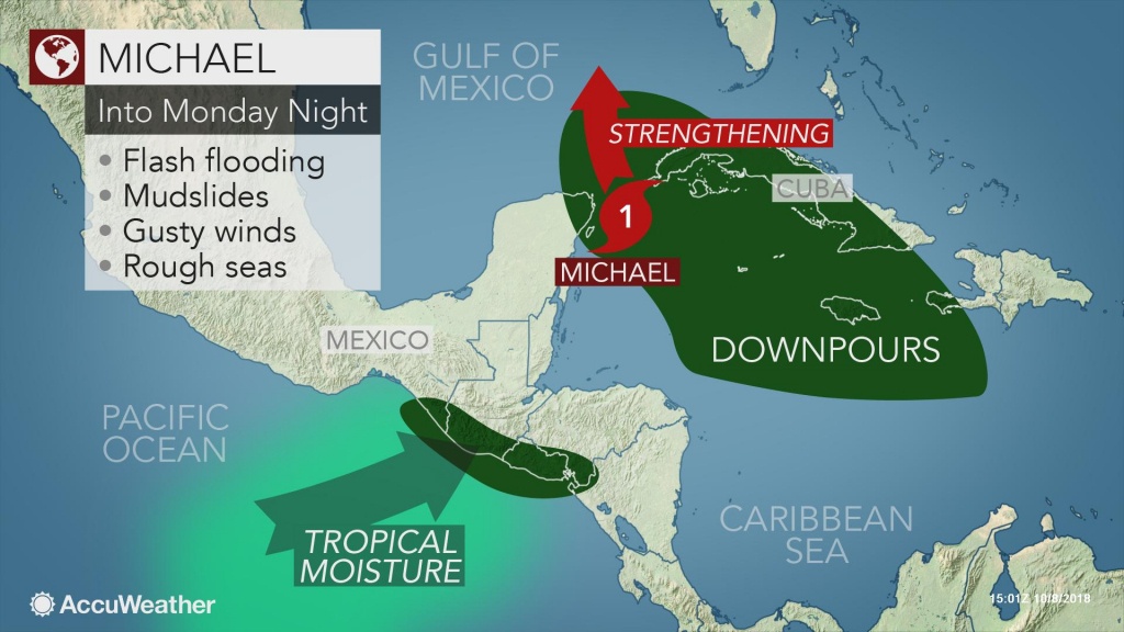 Michael Forms, Can Become A Hurricane Before Striking Us Gulf Coast - Florida Weather Map In Motion