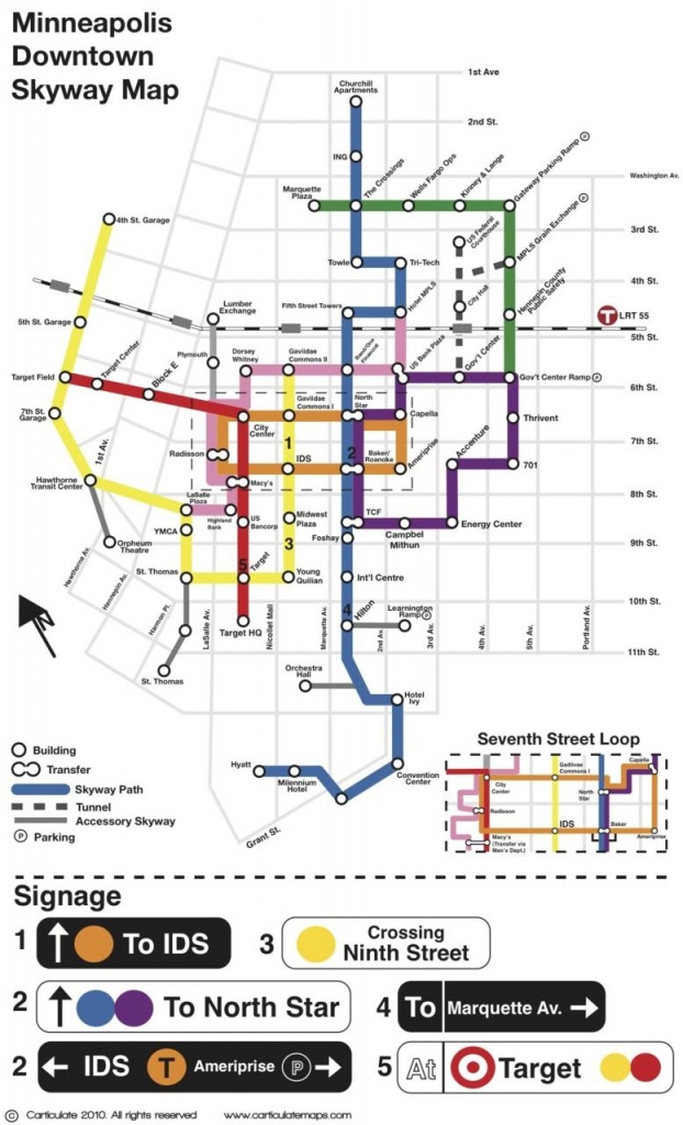 Minneapolis Skyway Map As A Subway Map | Maps And Charts | Mapas - Minneapolis Skyway Map Printable