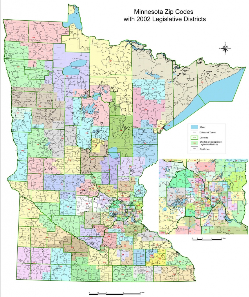 Minnesota Zip Code Map Printable - Printable Map Of Minnesota