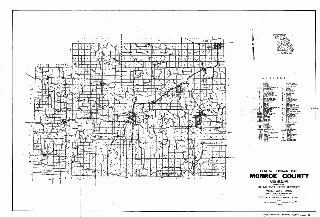 Missouri State Map With Counties Outline And Location Of Each County   Missouri County Map Texas County Missouri Plat Map 