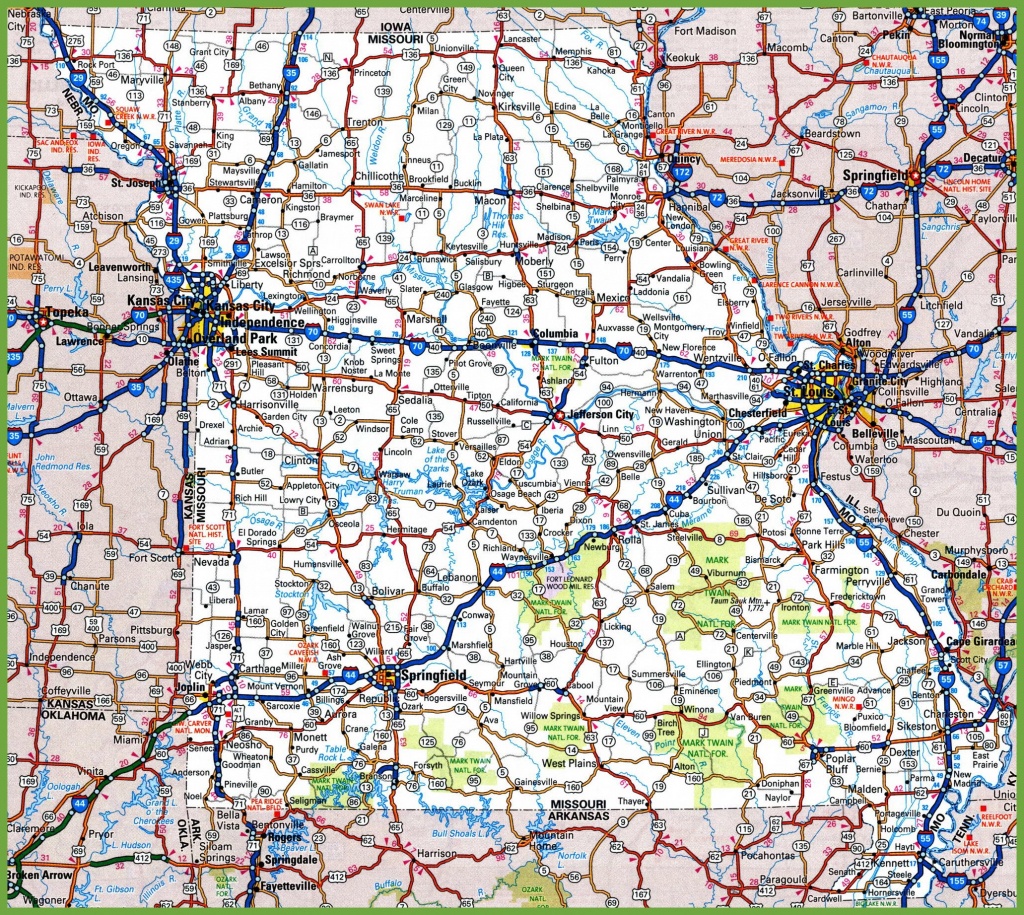 Missouri Road Map - Free Printable State Road Maps