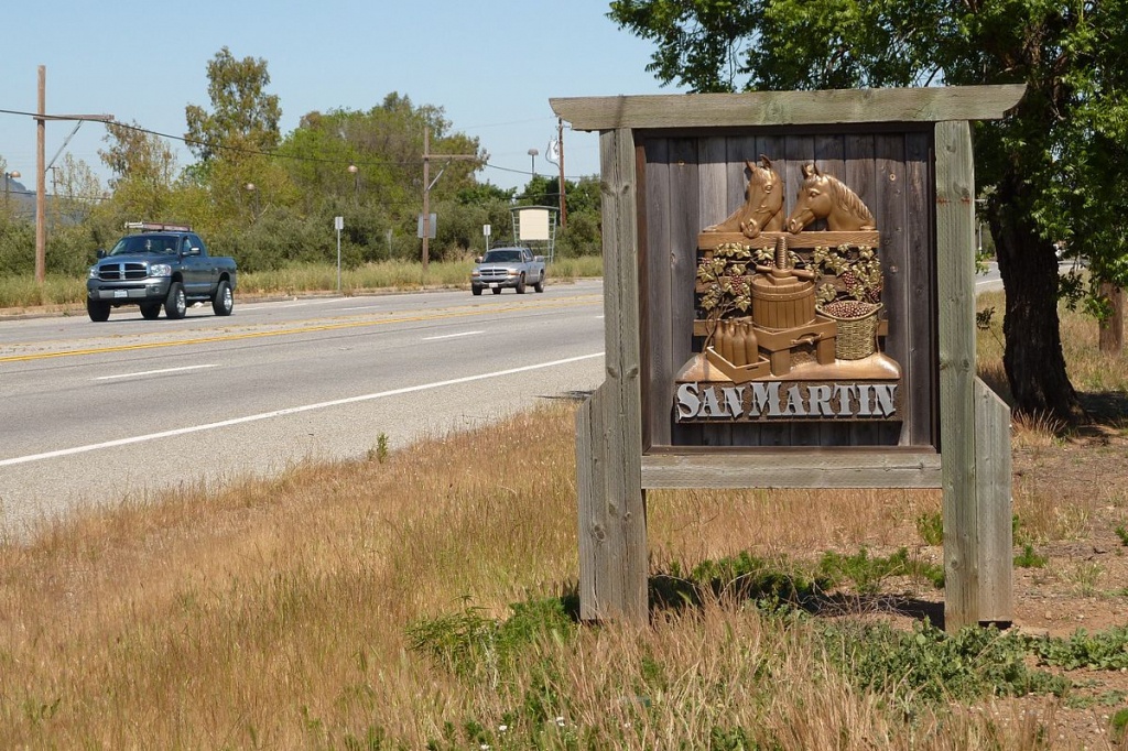 Monterey Road - Wikipedia - San Martin California Map