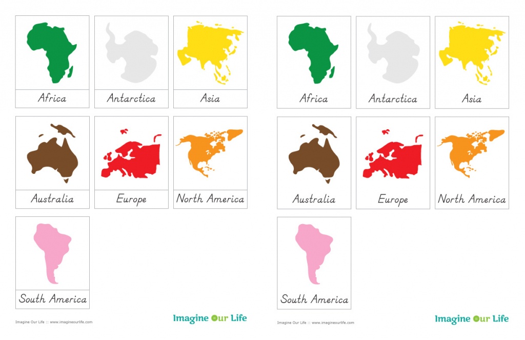 Montessori Continents Map &amp;amp; Quietbook With 3-Part Cards | Imagine - Montessori World Map Printable
