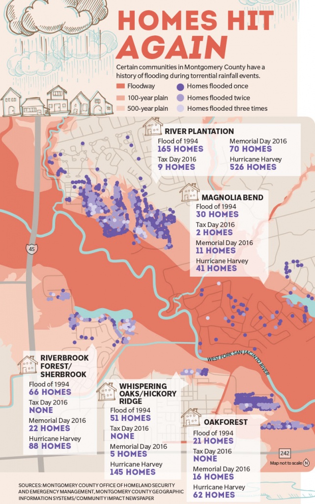 Montgomery County Homes Vulnerable To Repeat Flooding Issues - Conroe Texas Flooding Map