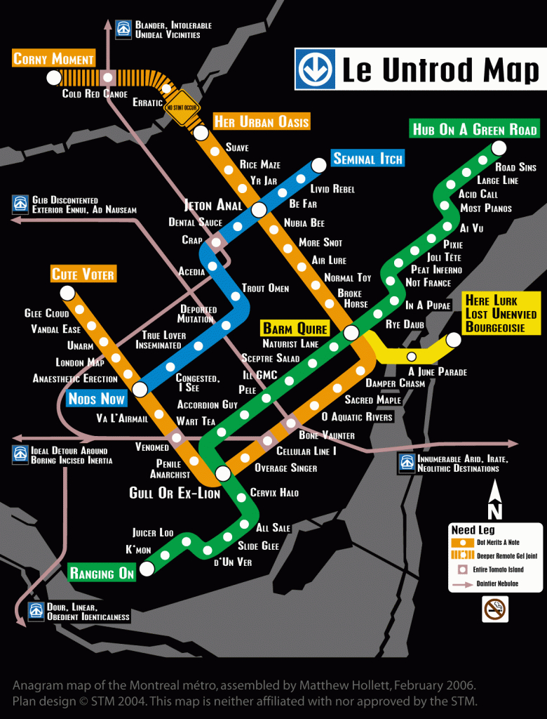 Montreal Metro Map With Anglicized Station Names : Montreal - Montreal Metro Map Printable