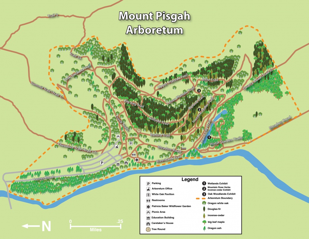 Mount Pisgah Arboretum Trail Maps | Mount Pisgah Arboretum - Printable Trail Maps
