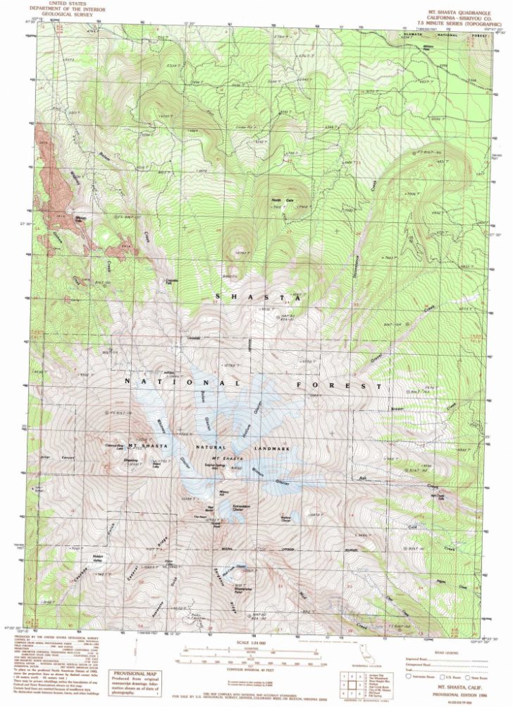 Mount Shasta California Map